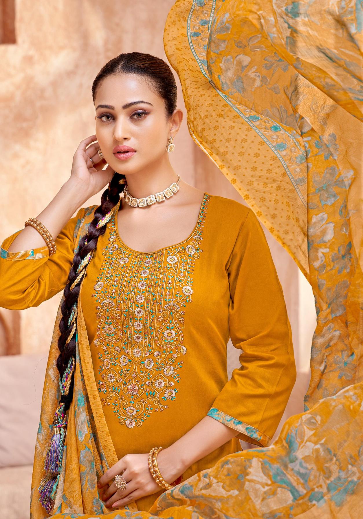 ALOK SUITS LAUNCH NUSRAT E PATIYALA VOL 21 UNSTITCHED ZAM STYLE PATIYALA SUITS