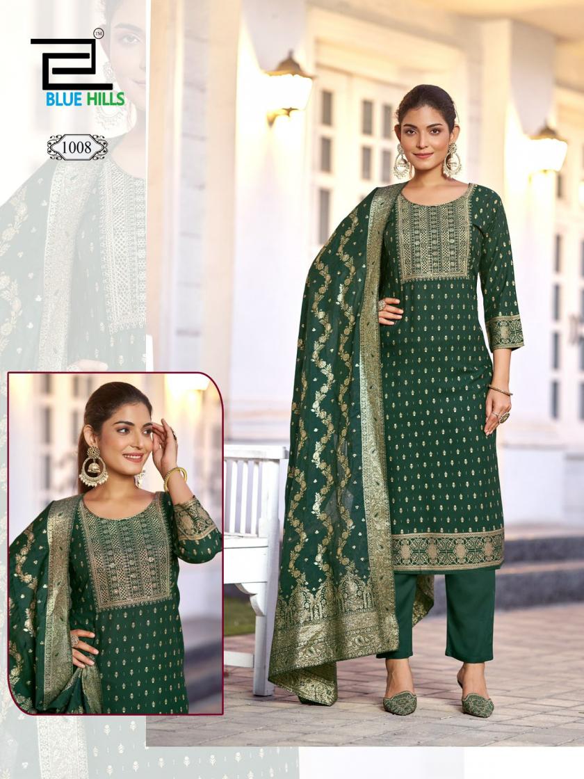 BLUE HILLS LAUNCH MADHURI RAYON FANCY READYMADE SUITS