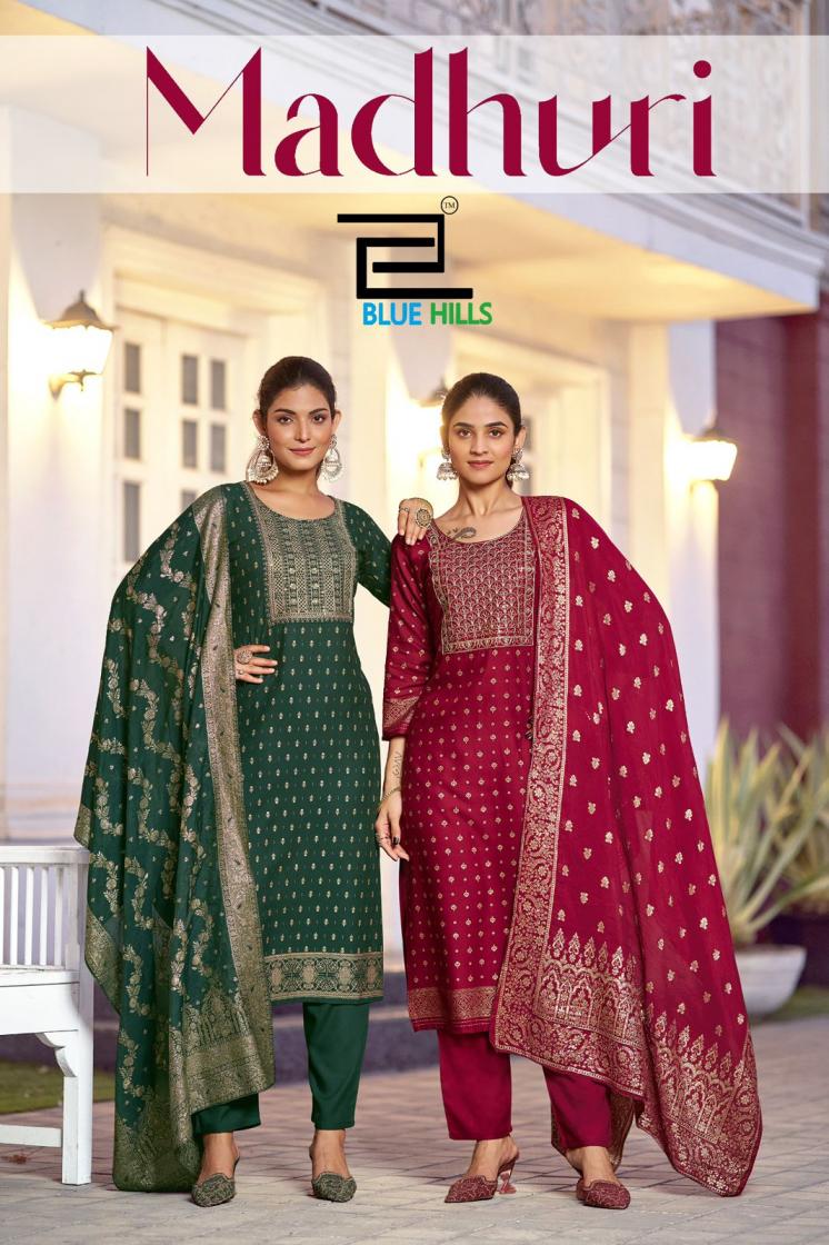 BLUE HILLS LAUNCH MADHURI RAYON FANCY READYMADE SUITS