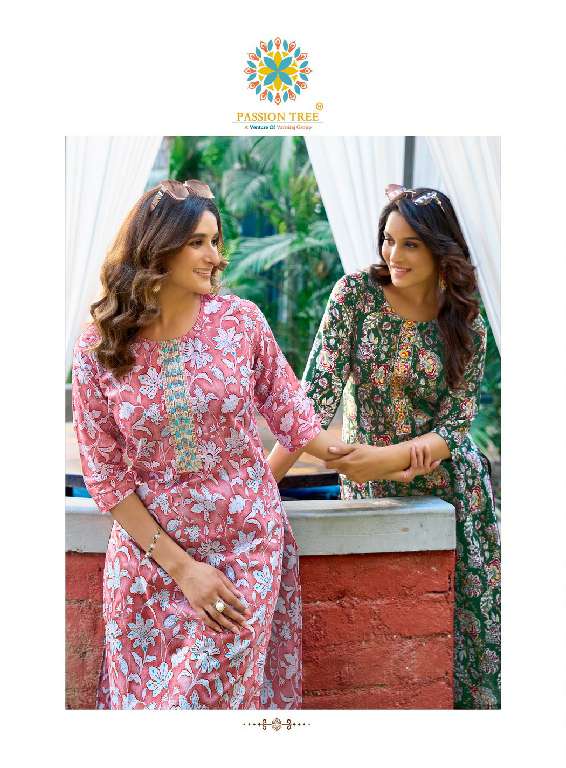 PASSION TREE PAHEL VOL 1 WHOLESALE HEAVY COTTON PRINTS WITH EMBROIDERY WORK STRAIGHT TOP WITH POCKET