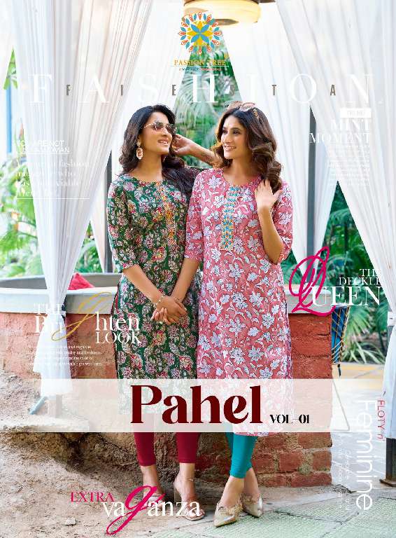 PASSION TREE PAHEL VOL 1 WHOLESALE HEAVY COTTON PRINTS WITH EMBROIDERY WORK STRAIGHT TOP WITH POCKET