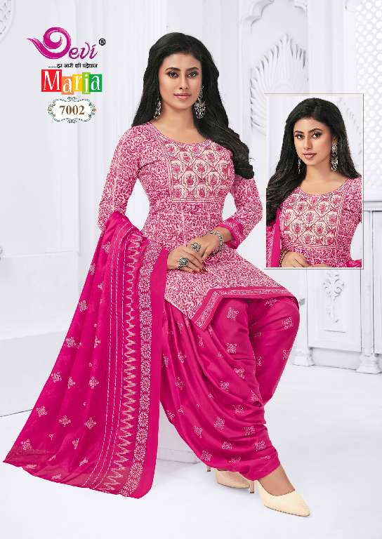 Devi Maria Vol-7 Wholesale Neck Work Ready Made Cotton Suits