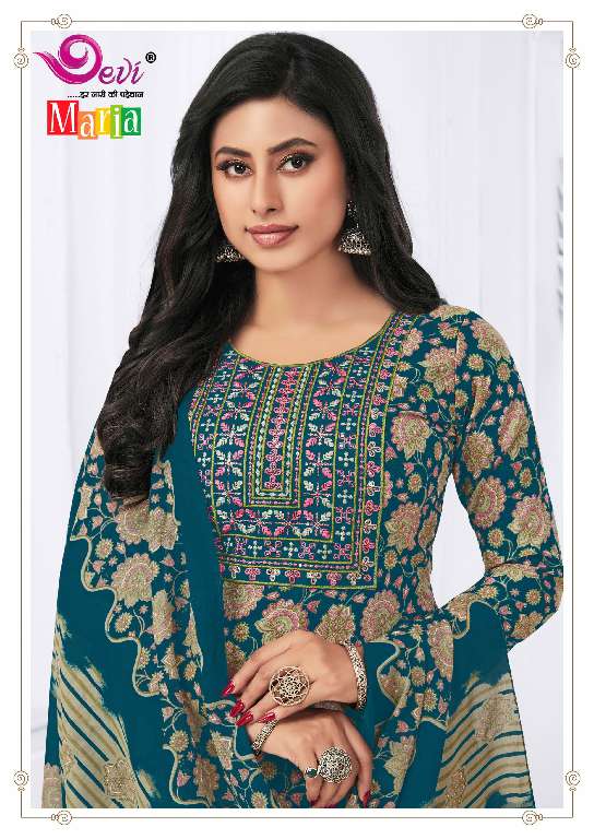 Devi Maria Vol-7 Wholesale Neck Work Ready Made Cotton Suits