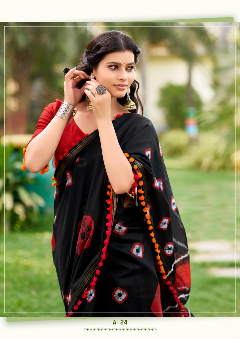 SR PUMPUM VOL 15 MUL MUL COTTON UNIQUE DESIGN SAREE