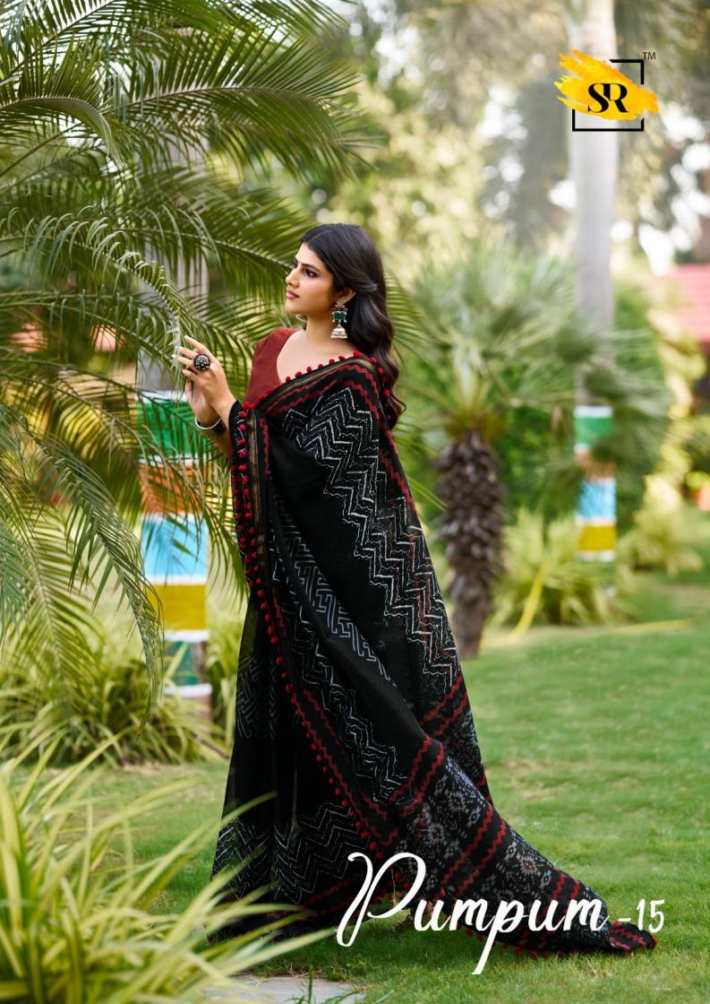 SR PUMPUM VOL 15 MUL MUL COTTON UNIQUE DESIGN SAREE