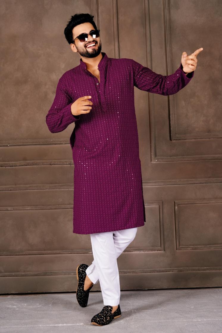 SHAAB JI VOL 1 RAYON SHIFLLI READYMADE FASHIONABLE DESIGN MENS KURTA