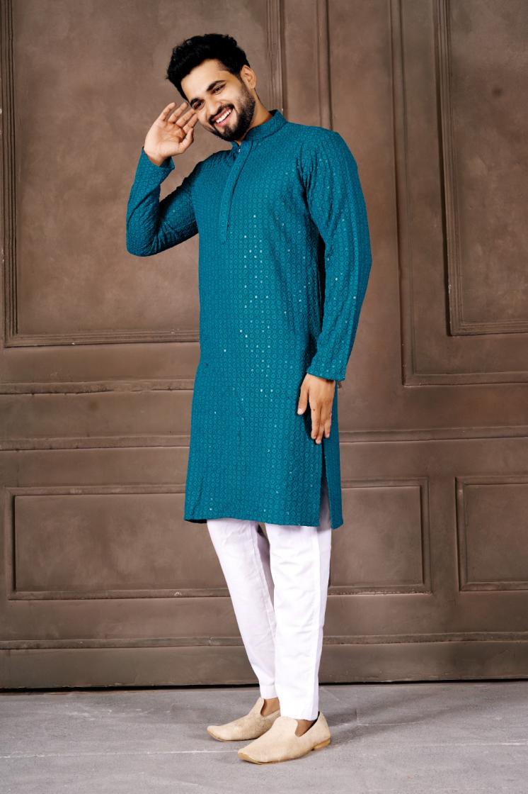 SHAAB JI VOL 1 RAYON SHIFLLI READYMADE FASHIONABLE DESIGN MENS KURTA