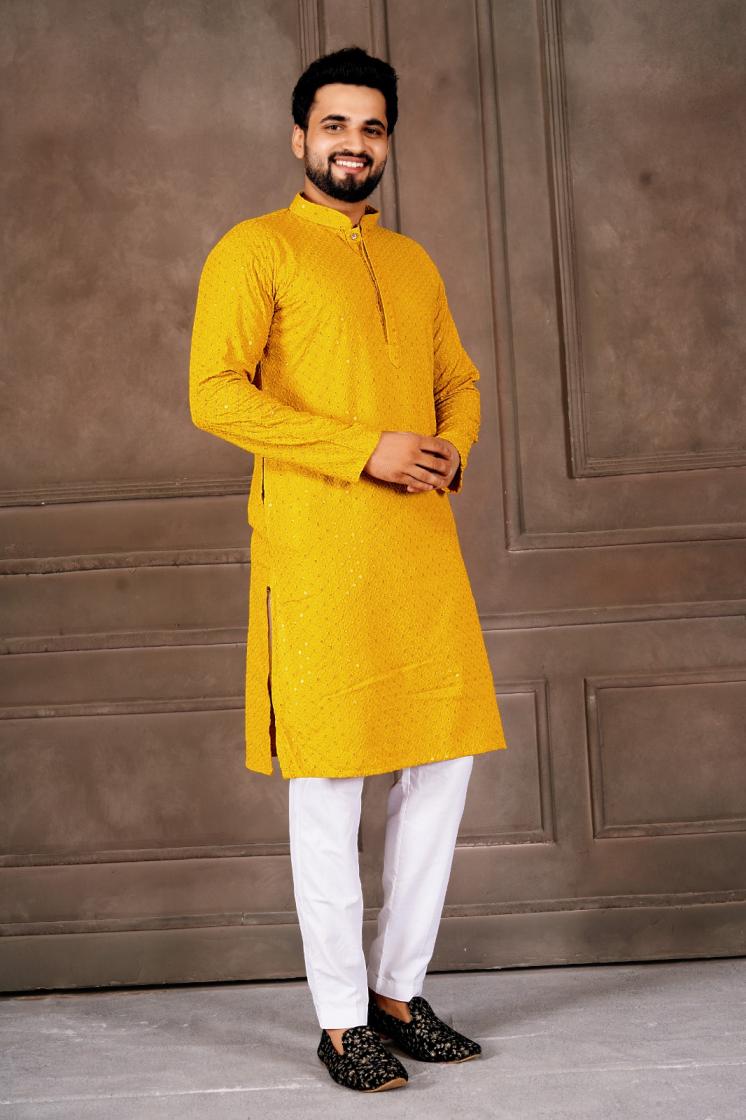 SHAAB JI VOL 1 RAYON SHIFLLI READYMADE FASHIONABLE DESIGN MENS KURTA