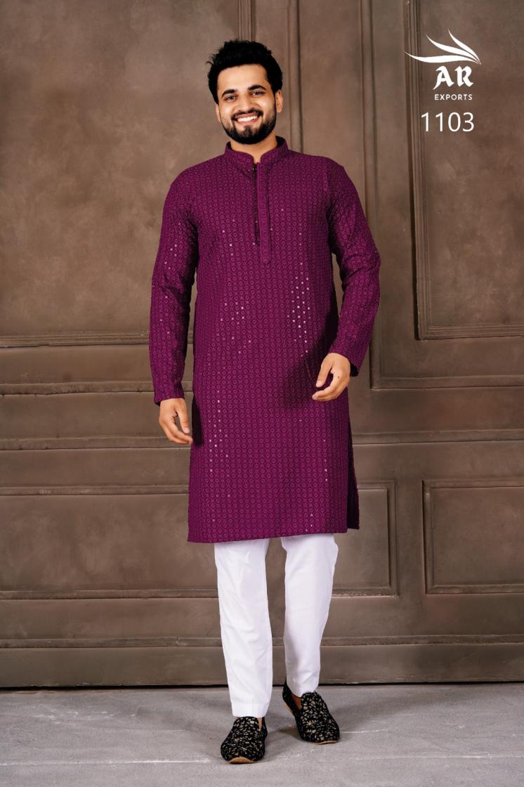 SHAAB JI VOL 1 RAYON SHIFLLI READYMADE FASHIONABLE DESIGN MENS KURTA