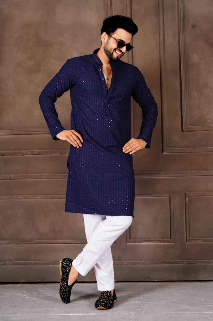 SHAAB JI VOL 1 RAYON SHIFLLI READYMADE FASHIONABLE DESIGN MENS KURTA