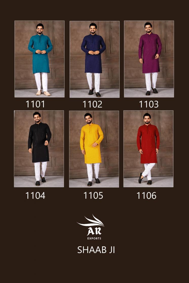 SHAAB JI VOL 1 RAYON SHIFLLI READYMADE FASHIONABLE DESIGN MENS KURTA