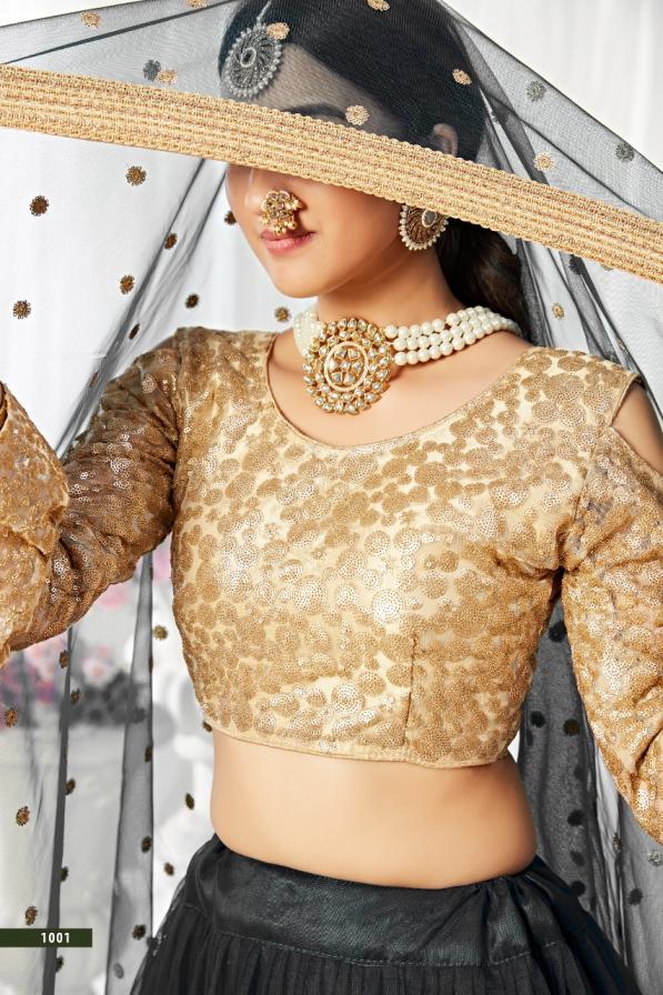 AGNILEKHA 1001 BY AAWIYA NET STYLISH SINGLE SEMI STITCH LEHENGA UNSTITCH BLOUSE