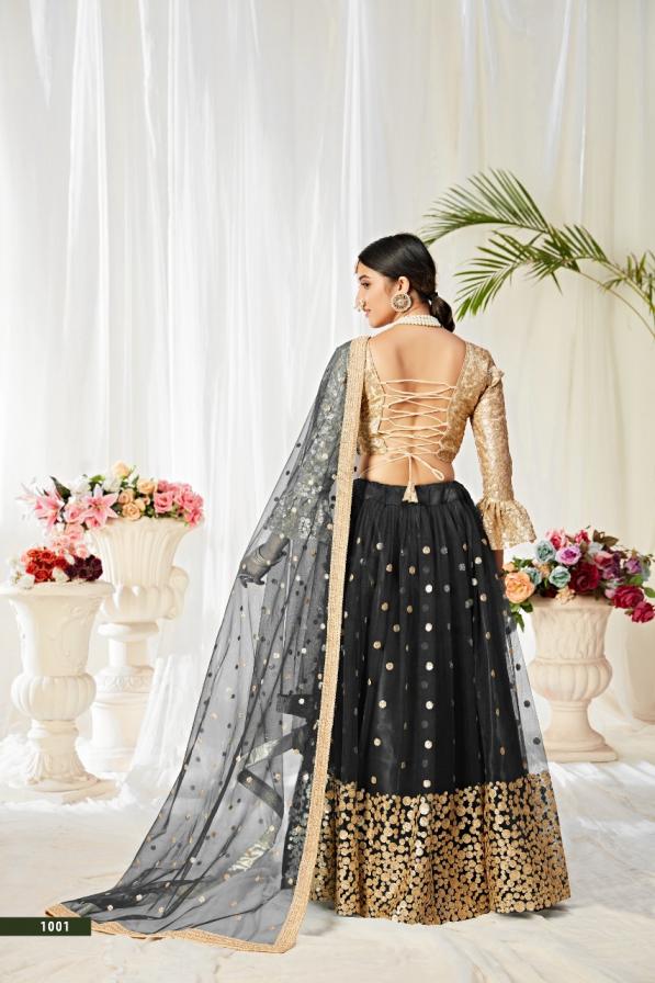 AGNILEKHA 1001 BY AAWIYA NET STYLISH SINGLE SEMI STITCH LEHENGA UNSTITCH BLOUSE