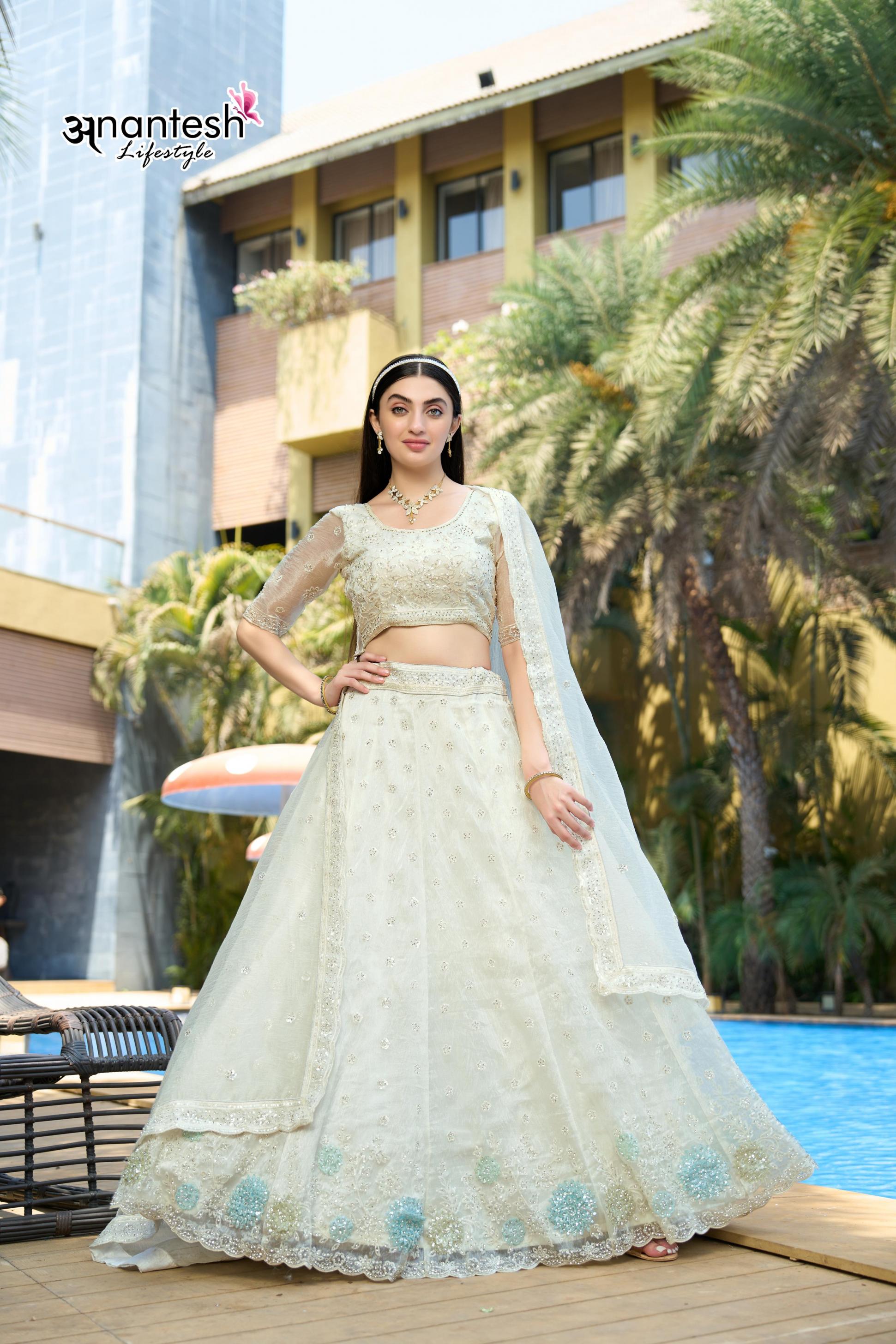 ANANTESH LIFESTYLE 5047 HIT DESIGN ORGANZA SEMI STITCH CHANIYA CHOLI ONLINE