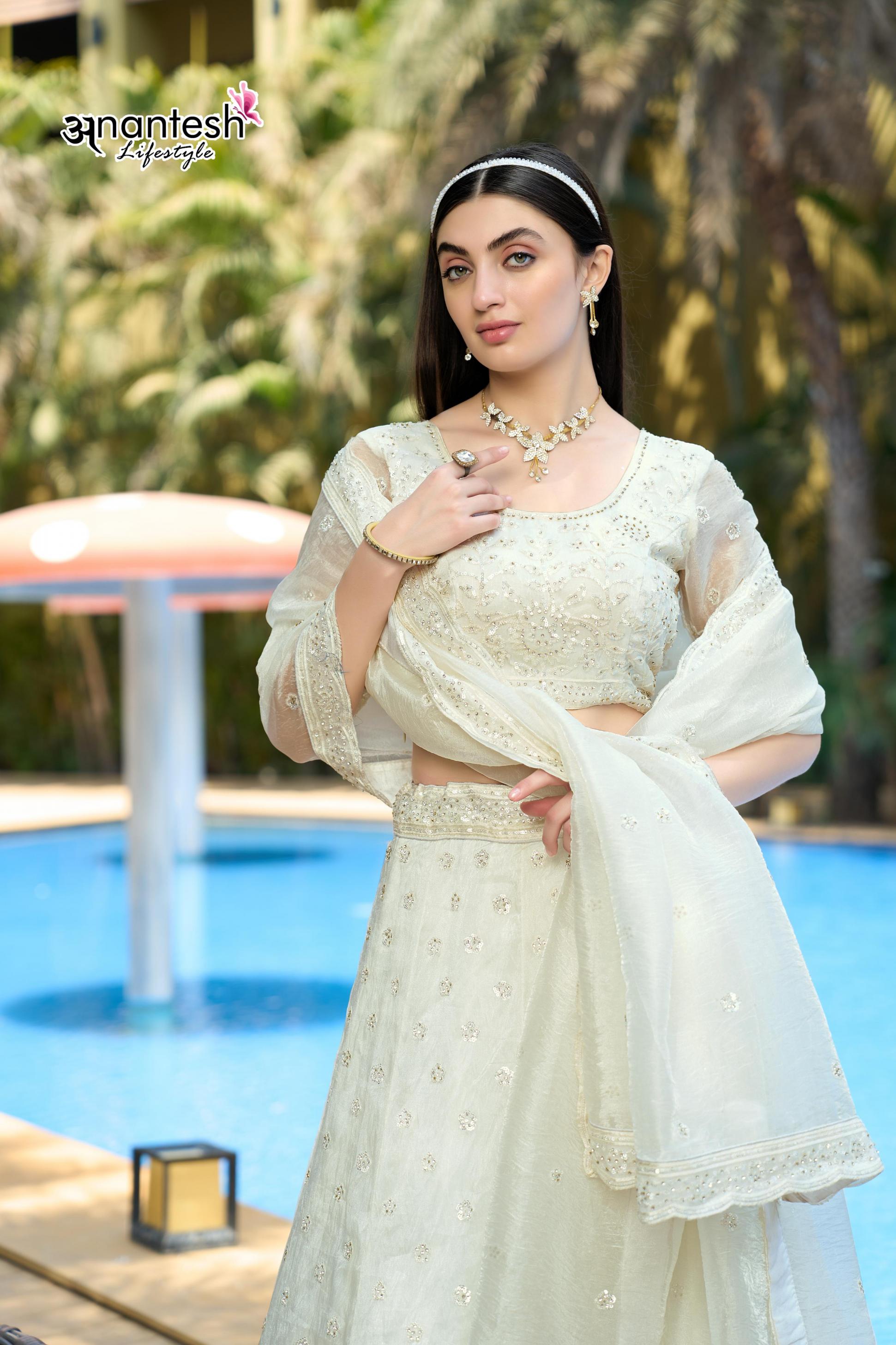 ANANTESH LIFESTYLE 5047 HIT DESIGN ORGANZA SEMI STITCH CHANIYA CHOLI ONLINE