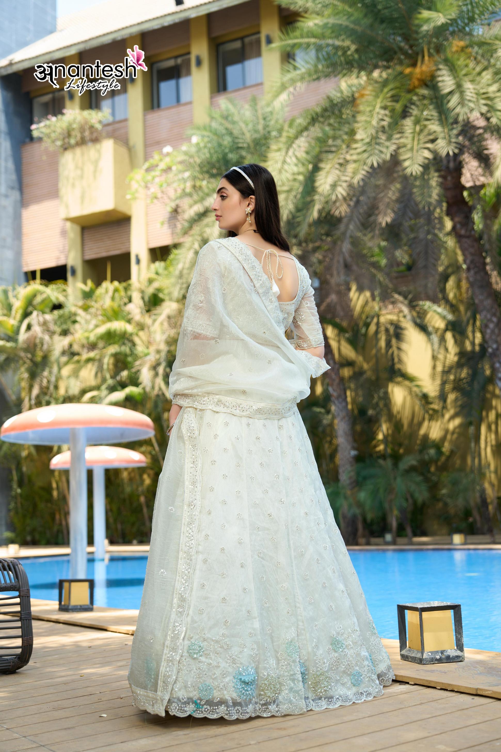 ANANTESH LIFESTYLE 5047 HIT DESIGN ORGANZA SEMI STITCH CHANIYA CHOLI ONLINE