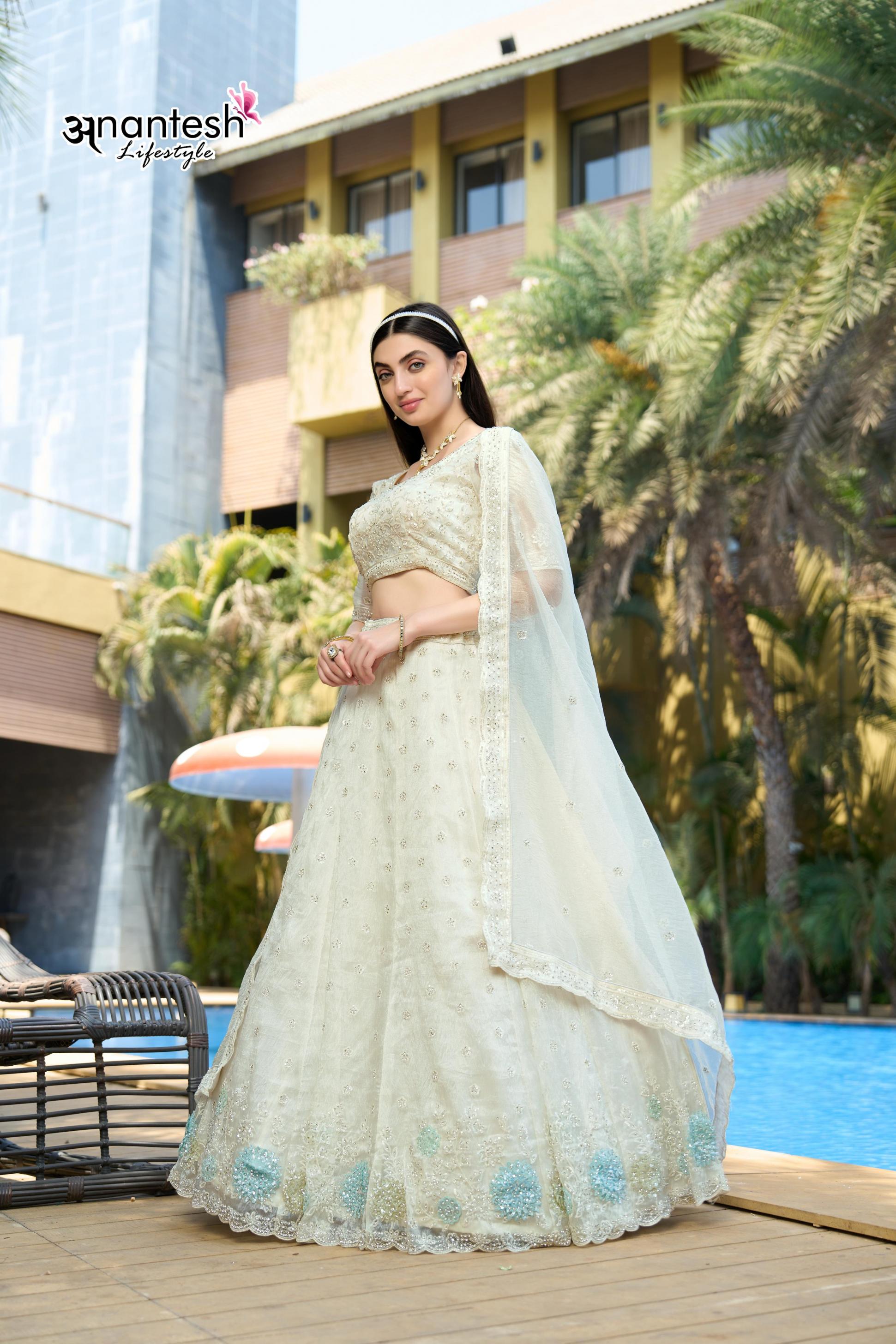 ANANTESH LIFESTYLE 5047 HIT DESIGN ORGANZA SEMI STITCH CHANIYA CHOLI ONLINE