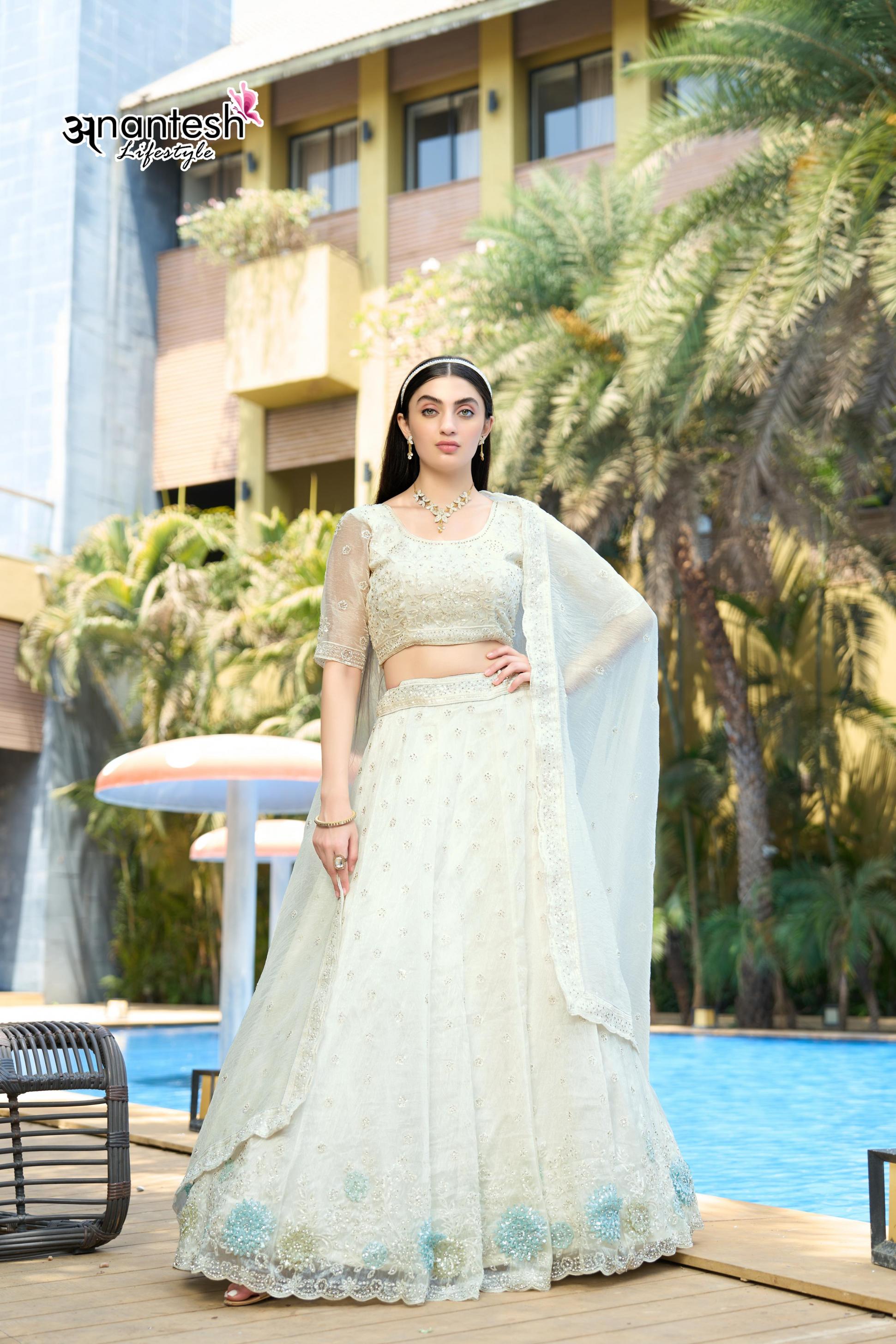 ANANTESH LIFESTYLE 5047 HIT DESIGN ORGANZA SEMI STITCH CHANIYA CHOLI ONLINE