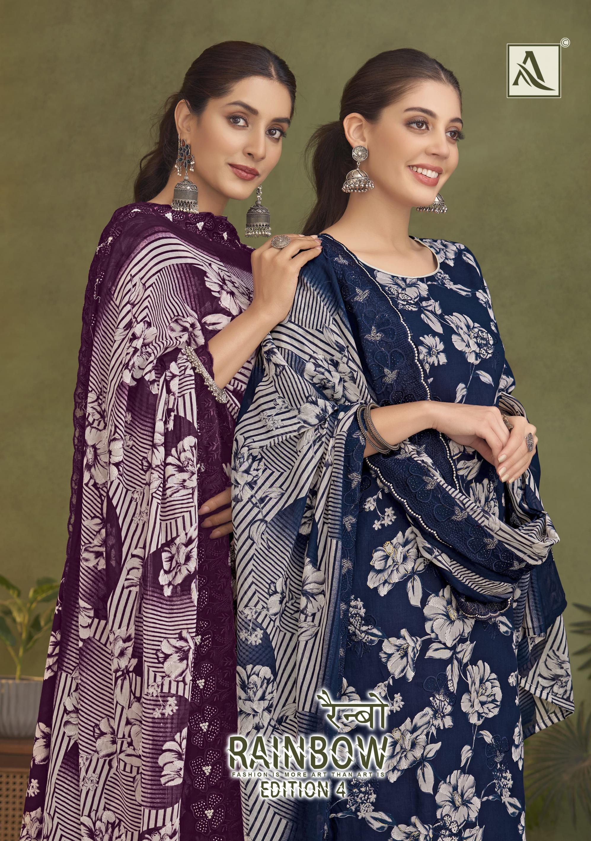 ALOK LAUNCH RAINBOW VOL 4 COTTON PAKISTANI STYLE SUIT FOR WOMEN