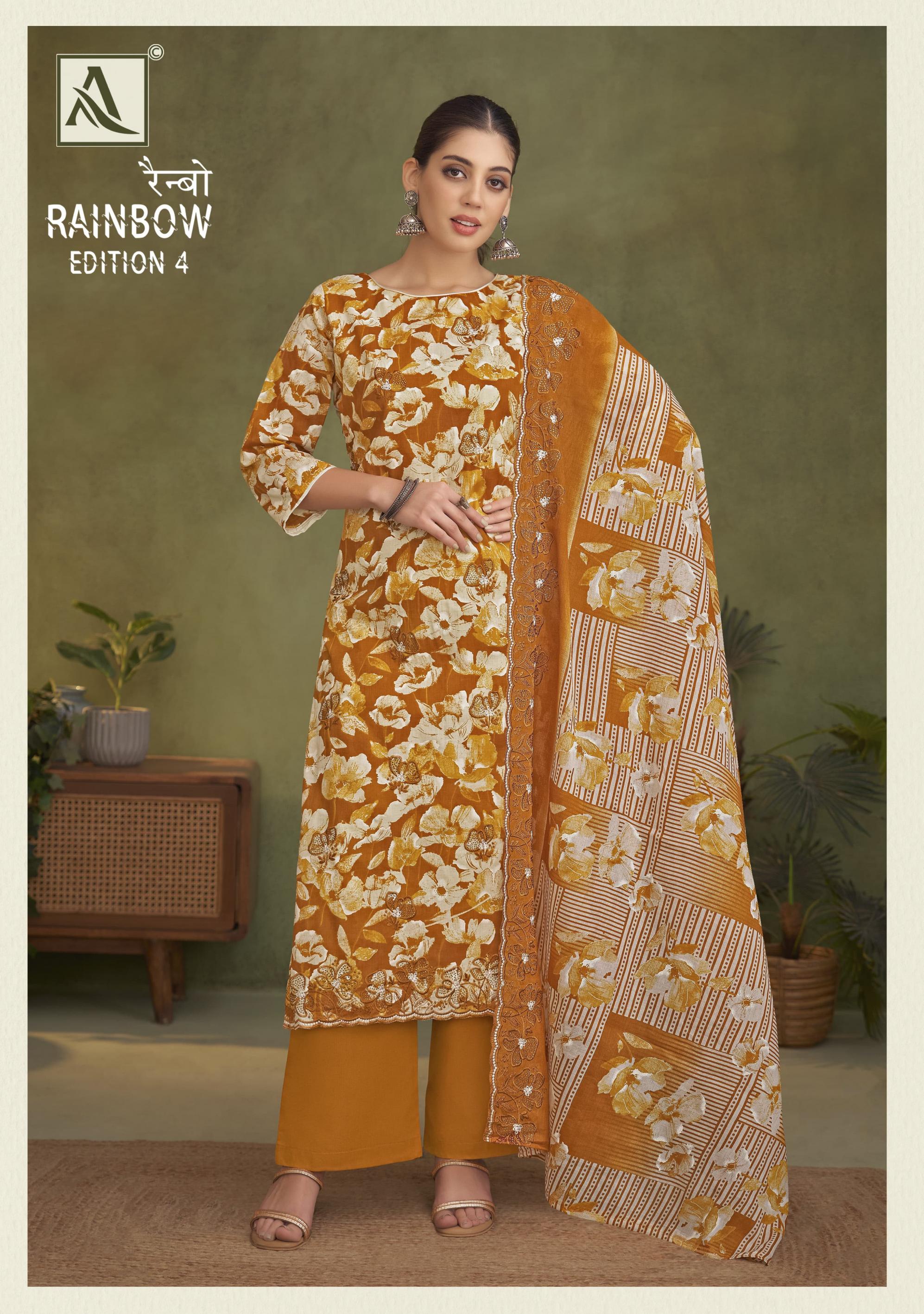 ALOK LAUNCH RAINBOW VOL 4 COTTON PAKISTANI STYLE SUIT FOR WOMEN