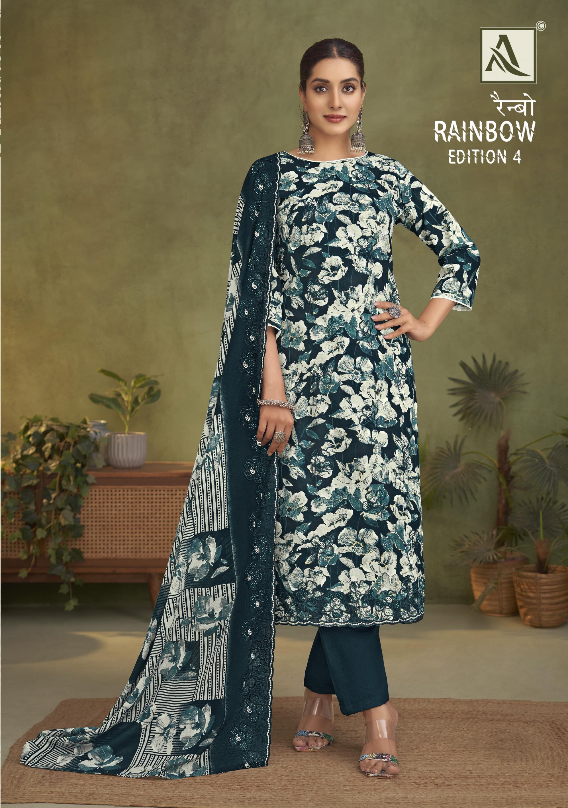 ALOK LAUNCH RAINBOW VOL 4 COTTON PAKISTANI STYLE SUIT FOR WOMEN
