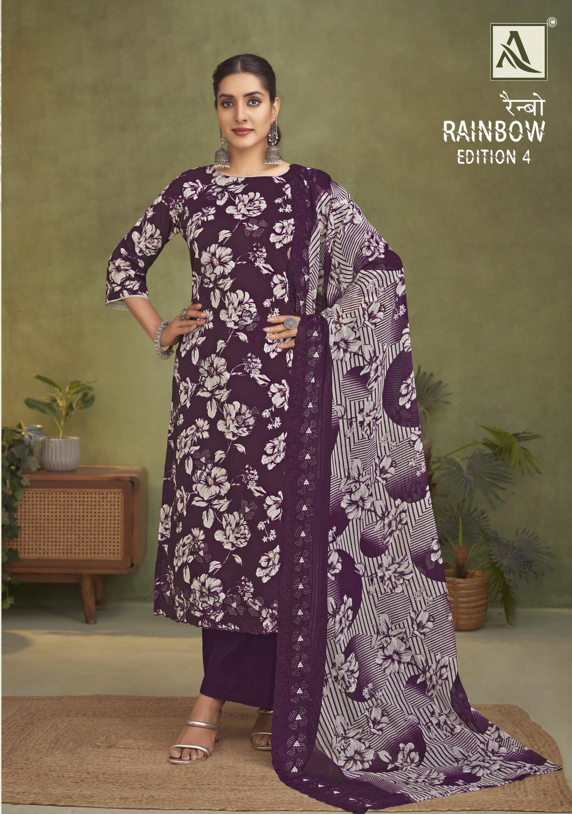 ALOK LAUNCH RAINBOW VOL 4 COTTON PAKISTANI STYLE SUIT FOR WOMEN