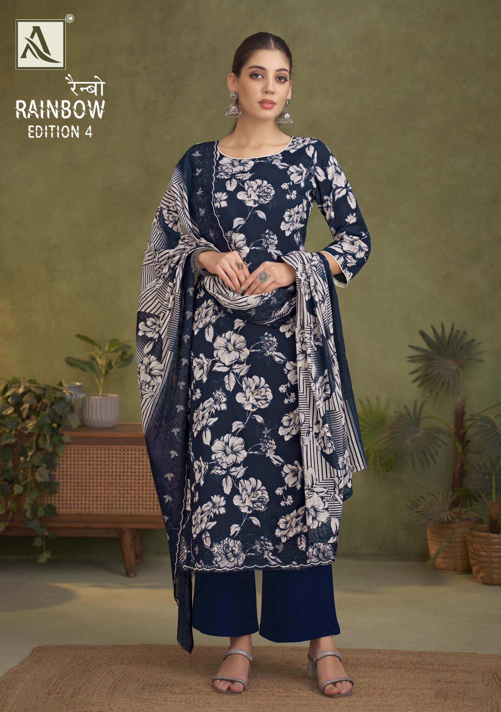 ALOK LAUNCH RAINBOW VOL 4 COTTON PAKISTANI STYLE SUIT FOR WOMEN