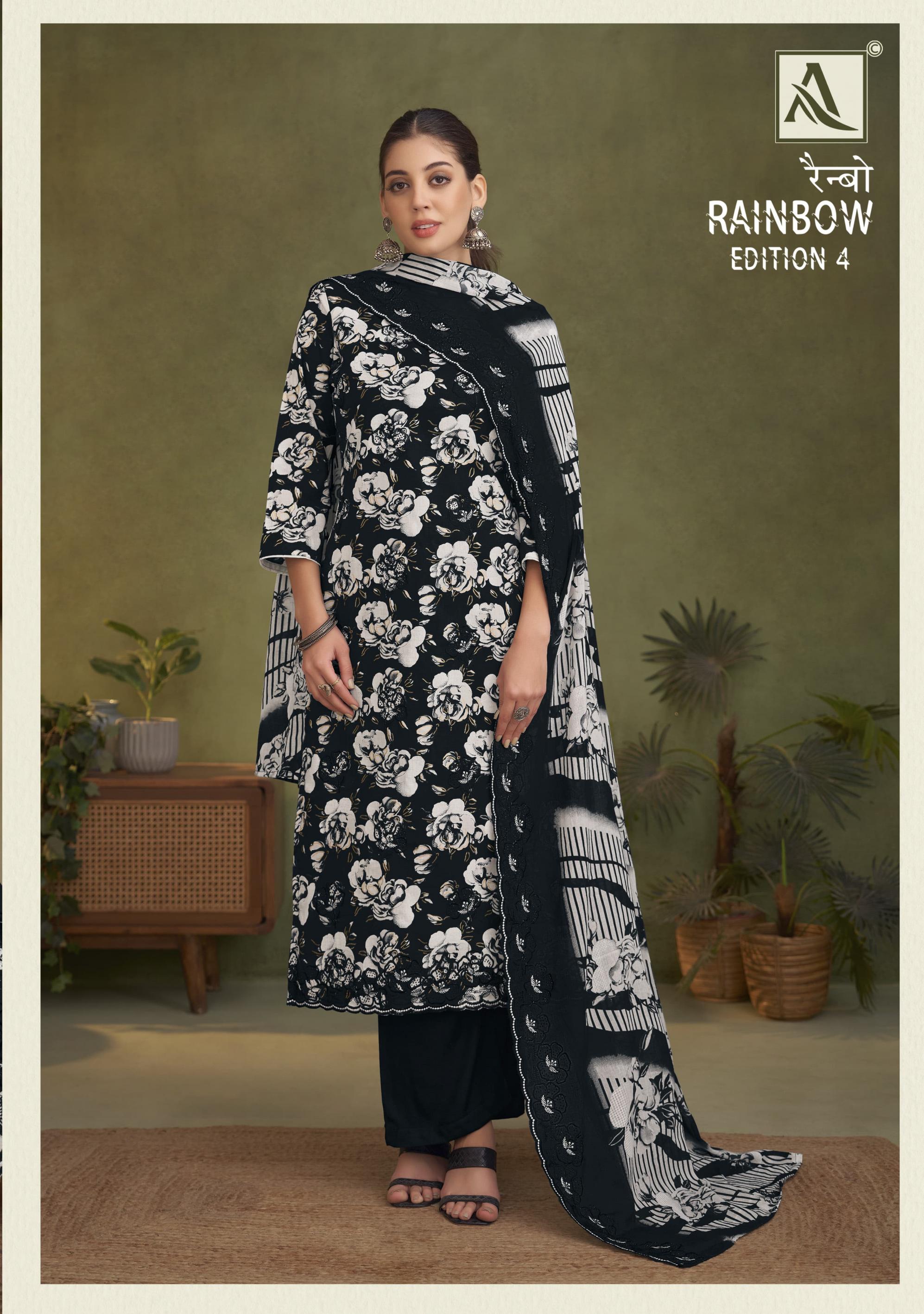 ALOK LAUNCH RAINBOW VOL 4 COTTON PAKISTANI STYLE SUIT FOR WOMEN