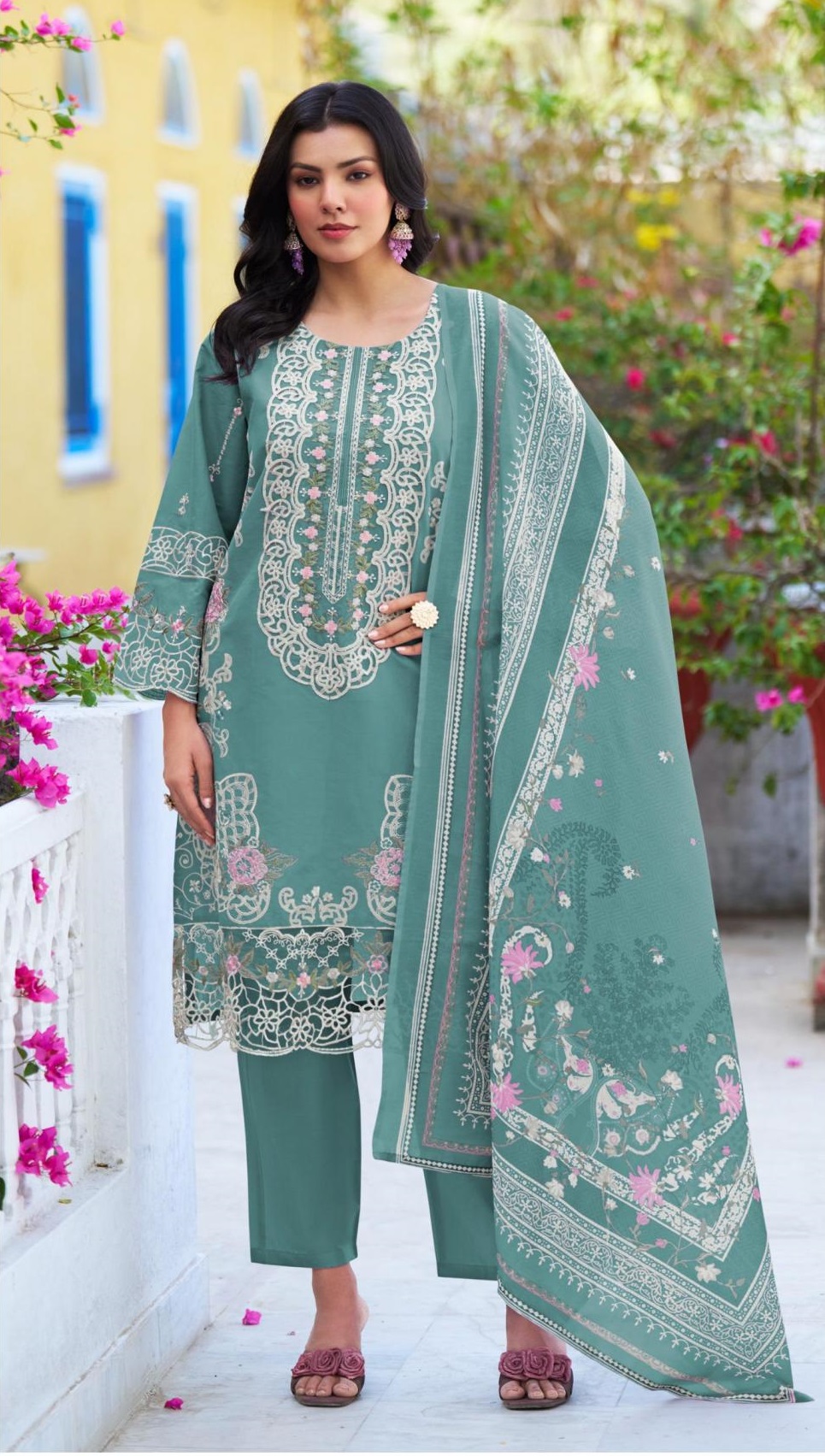 DEEPSY SUITS RUNGREZ LAWN 25 COTTON 2252 FASHIONABLE PAKISTANI DRESS MATERIAL