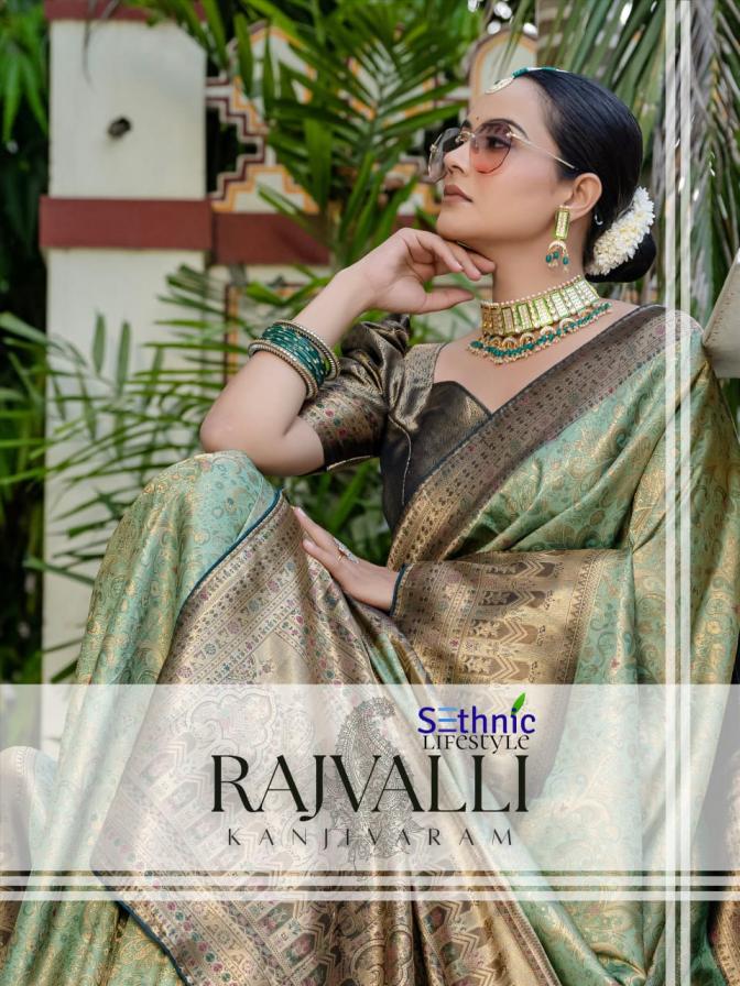 RAJVALLI BY SETHNIC LIFESTYLE KANJIVARAM SILK EXCLUSIVE SAREE FOR WOMENS