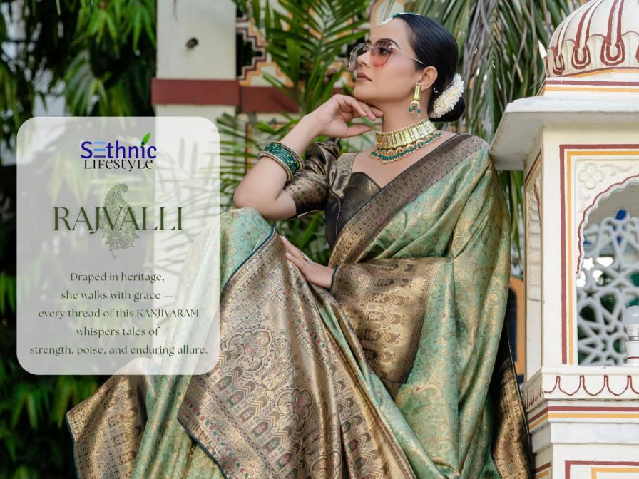 RAJVALLI BY SETHNIC LIFESTYLE KANJIVARAM SILK EXCLUSIVE SAREE FOR WOMENS