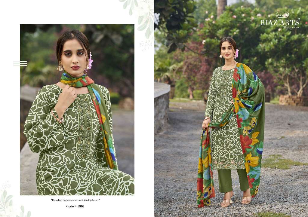 RIAZ ARTS LAUNCH ARTISAN STORY WHOLESALE PURE KARACHI CAMBRIC LAWN DIGITAL PRINT WITH EMBROIDERY PAKISTANI SUITS