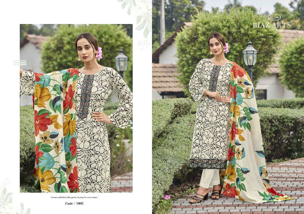 RIAZ ARTS LAUNCH ARTISAN STORY WHOLESALE PURE KARACHI CAMBRIC LAWN DIGITAL PRINT WITH EMBROIDERY PAKISTANI SUITS