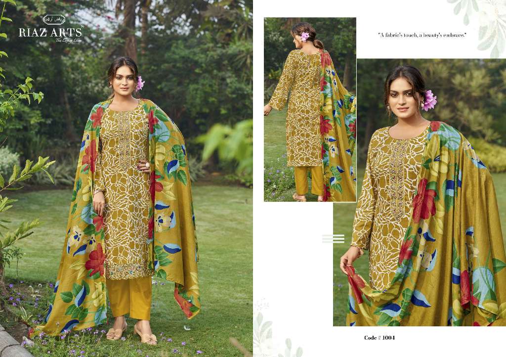 RIAZ ARTS LAUNCH ARTISAN STORY WHOLESALE PURE KARACHI CAMBRIC LAWN DIGITAL PRINT WITH EMBROIDERY PAKISTANI SUITS