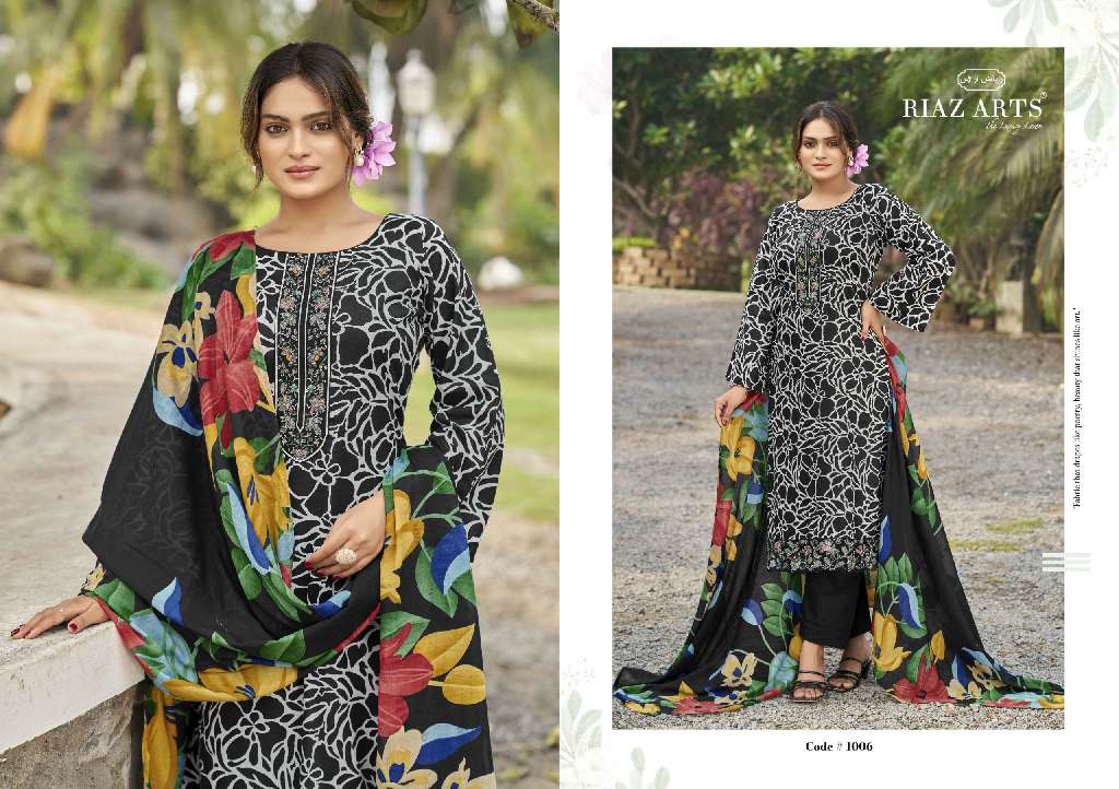 RIAZ ARTS LAUNCH ARTISAN STORY WHOLESALE PURE KARACHI CAMBRIC LAWN DIGITAL PRINT WITH EMBROIDERY PAKISTANI SUITS