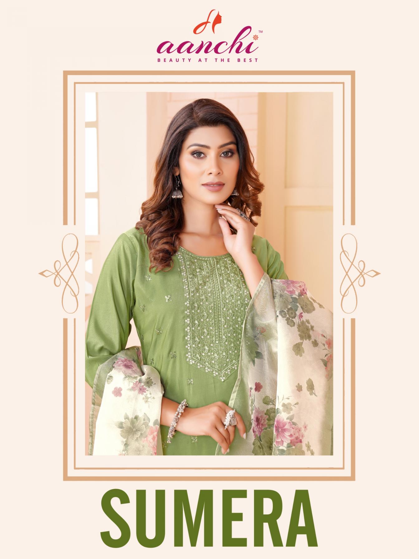 AANCHI SUMERA ROMAN SHIMMER FULLY STITCH ETHNIC STYLE LADIES SUITS