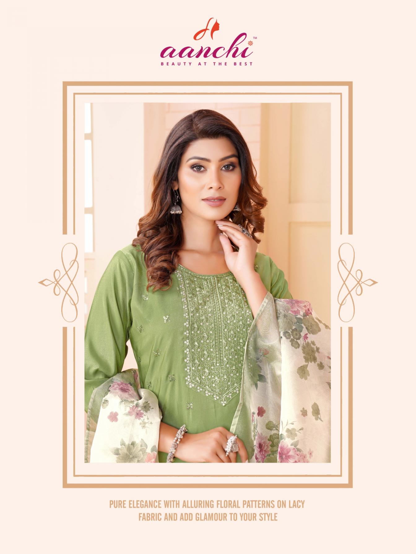 AANCHI SUMERA ROMAN SHIMMER FULLY STITCH ETHNIC STYLE LADIES SUITS
