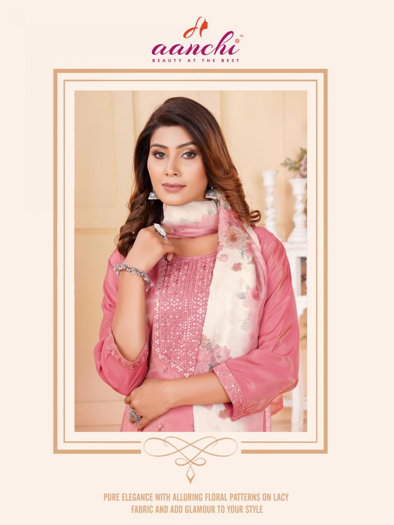 AANCHI SUMERA ROMAN SHIMMER FULLY STITCH ETHNIC STYLE LADIES SUITS