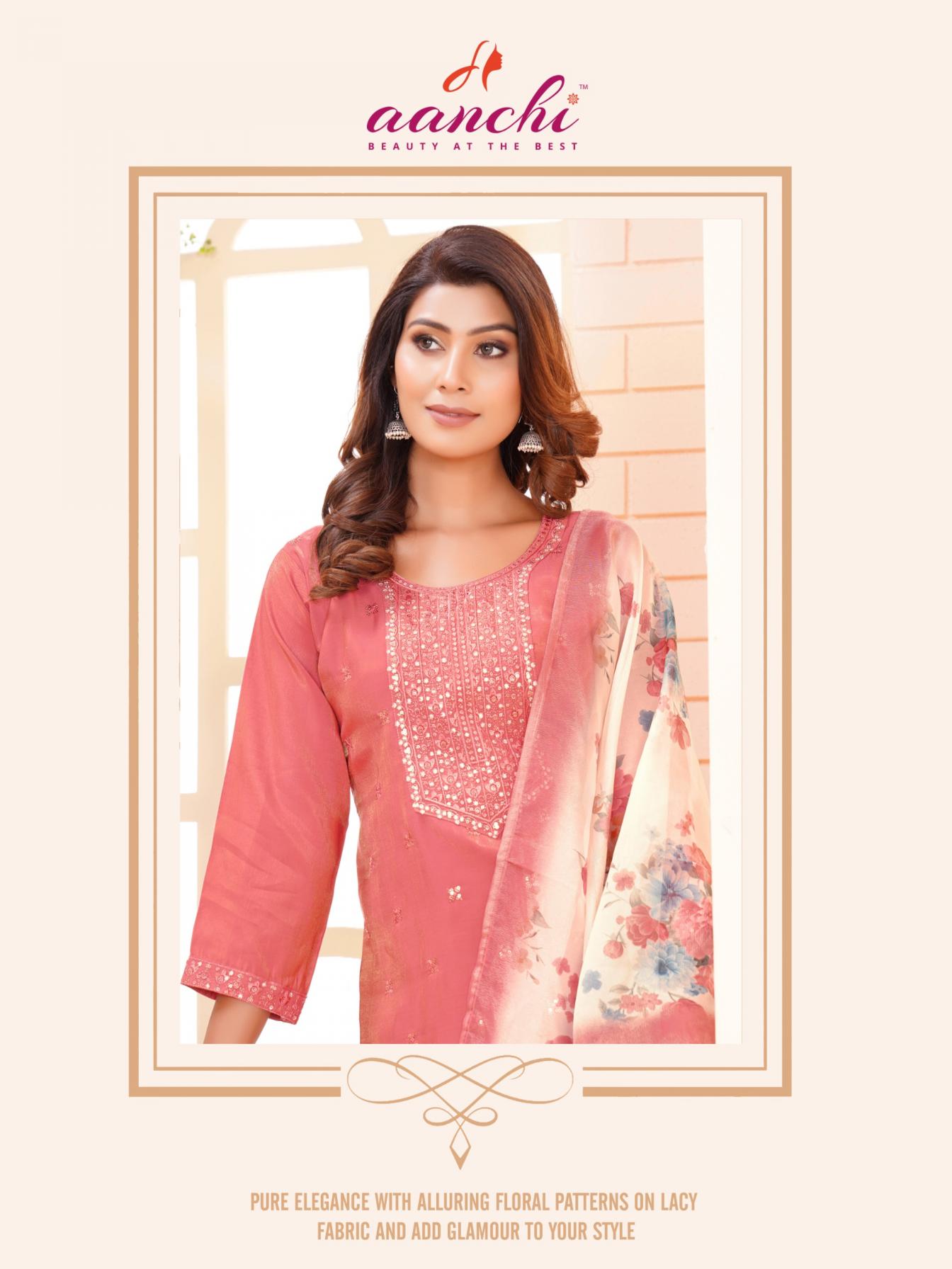 AANCHI SUMERA ROMAN SHIMMER FULLY STITCH ETHNIC STYLE LADIES SUITS