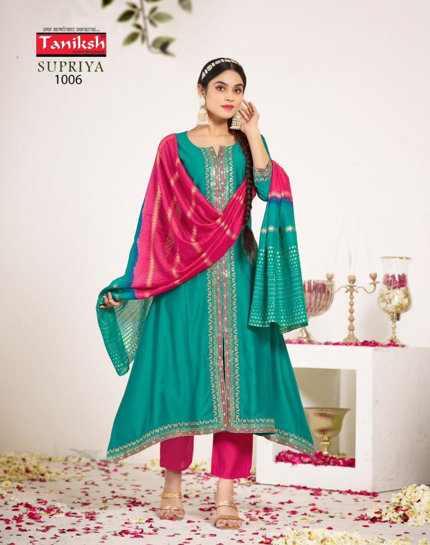 TANIKSH SUPRIYA VOL 1 READYMADE STYLISH VERTICAN SUIT FOR WOMENS