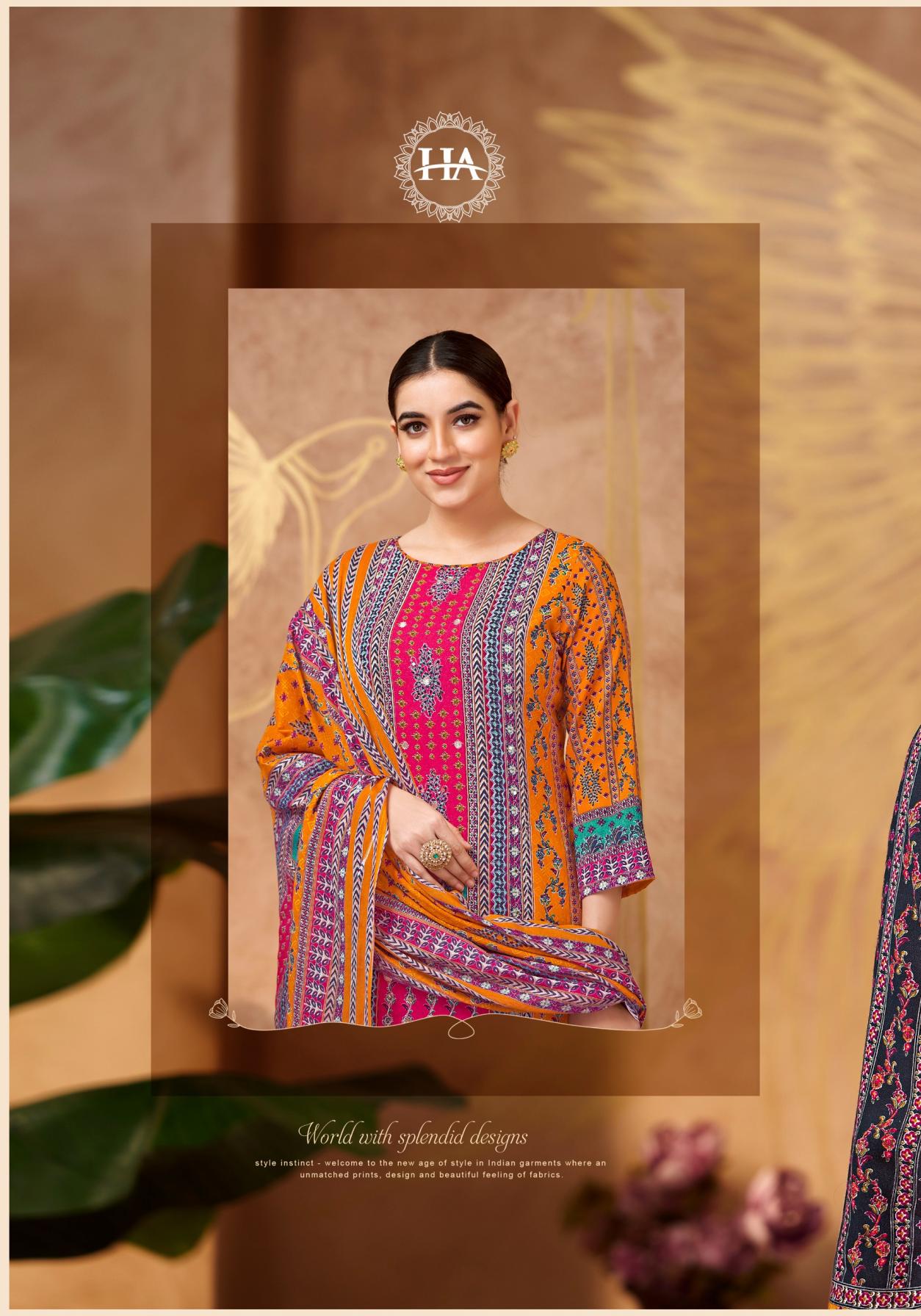 ALOK SUIT PRESENT SANA NOOR VOL 2 REYON EXCLUSIVE PRINT HAND WORKED SALWAR KAMEEZ