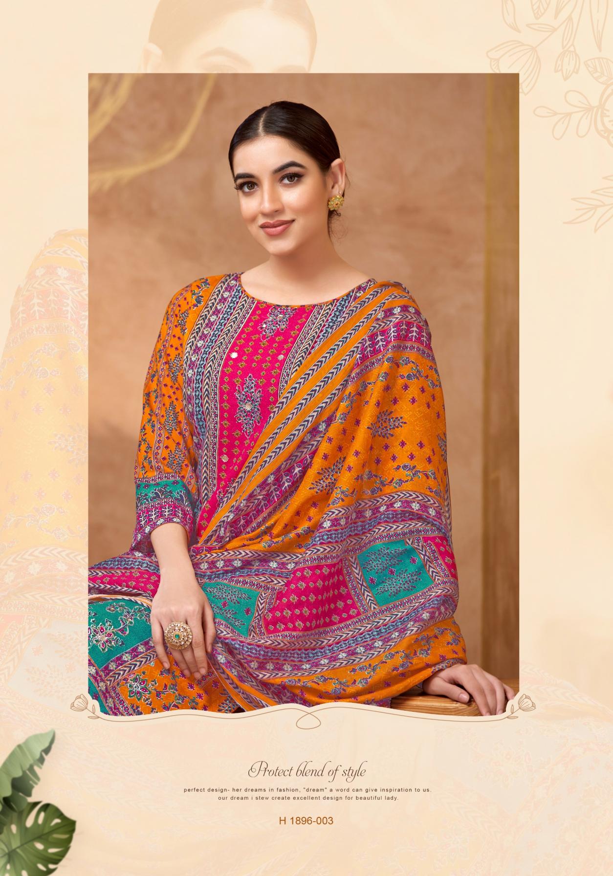 ALOK SUIT PRESENT SANA NOOR VOL 2 REYON EXCLUSIVE PRINT HAND WORKED SALWAR KAMEEZ