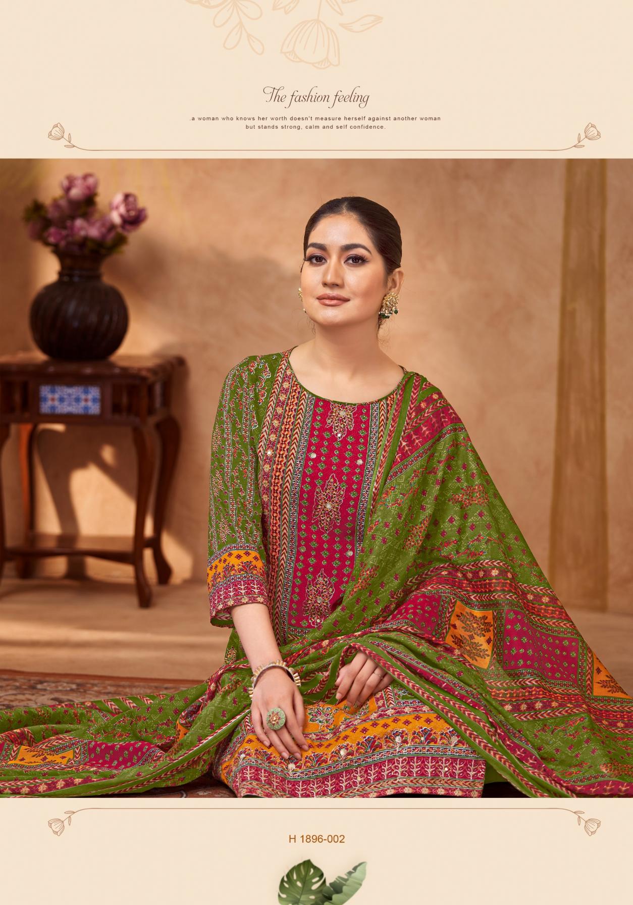 ALOK SUIT PRESENT SANA NOOR VOL 2 REYON EXCLUSIVE PRINT HAND WORKED SALWAR KAMEEZ