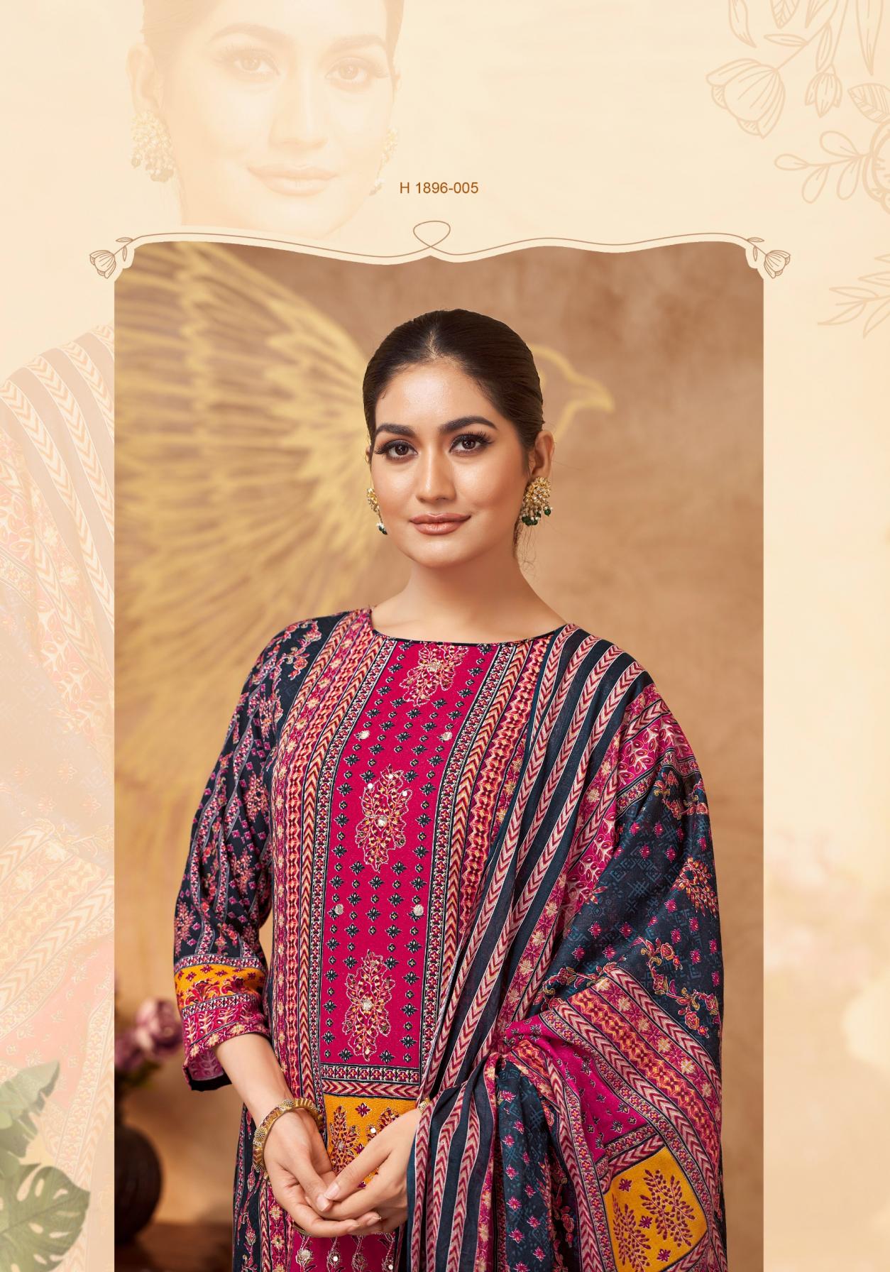 ALOK SUIT PRESENT SANA NOOR VOL 2 REYON EXCLUSIVE PRINT HAND WORKED SALWAR KAMEEZ
