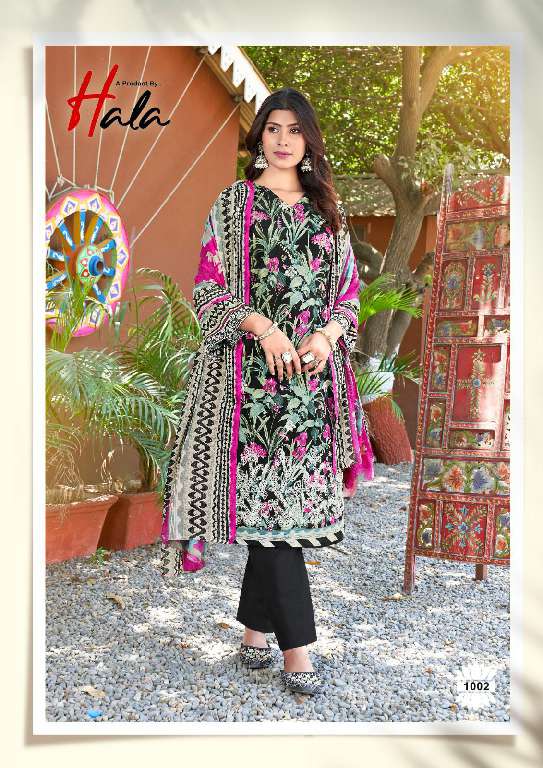 HALA MIRA NUR VOL-1 WHOLESALE PURE COTTON PRINT WITH SELF EMBROIDERY EXCLUSIVE FESTIVAL COLLECTION
