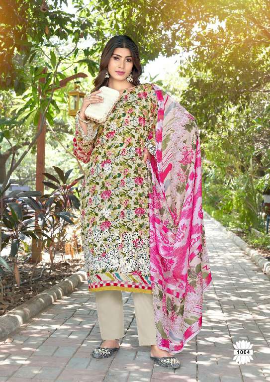 HALA MIRA NUR VOL-1 WHOLESALE PURE COTTON PRINT WITH SELF EMBROIDERY EXCLUSIVE FESTIVAL COLLECTION