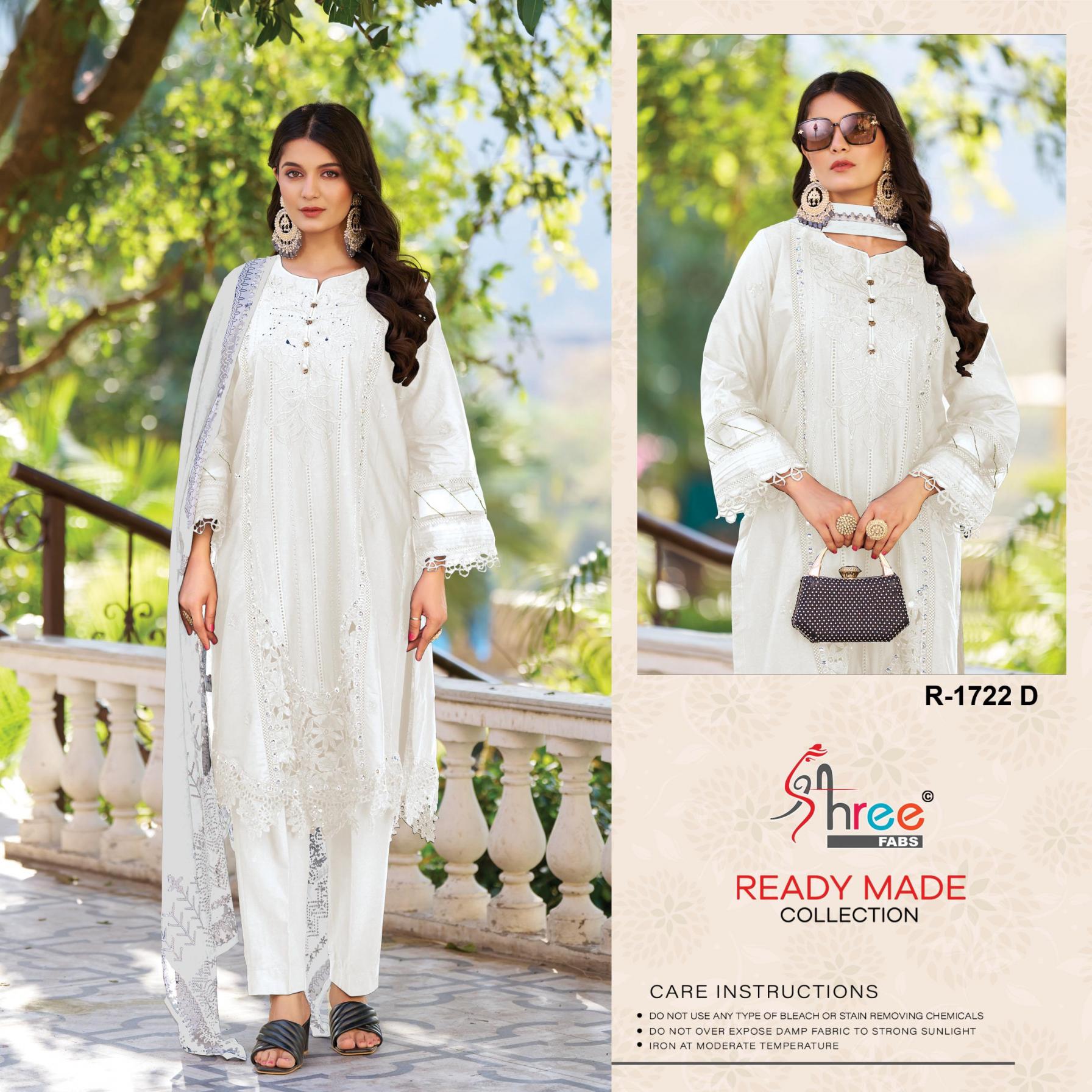 SHREE FABS R-1722 READYMADE COTTON LAWN MODERN PAKISTANI SUIT FOR WOMENS