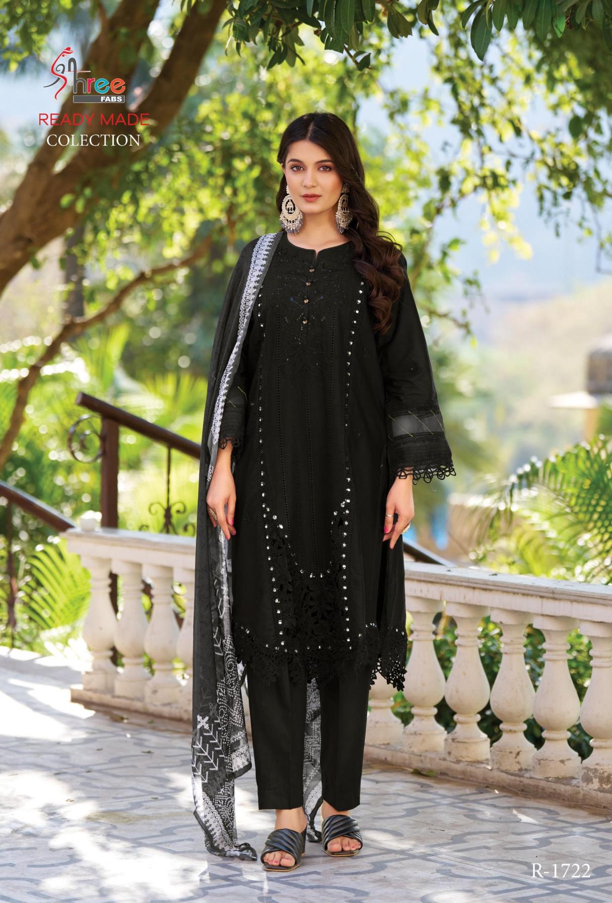 SHREE FABS R-1722 READYMADE COTTON LAWN MODERN PAKISTANI SUIT FOR WOMENS