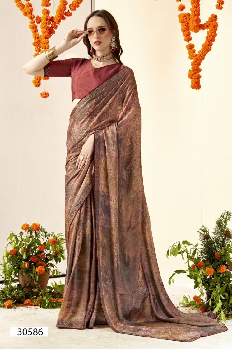 VALLABHI PRINTS SHREYA VOL 3 CASUAL BRASSO SAREE FOR WOMENS