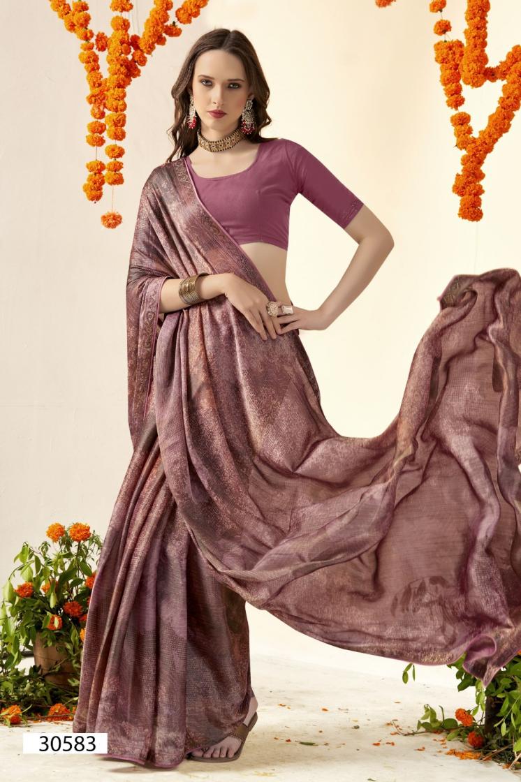 VALLABHI PRINTS SHREYA VOL 3 CASUAL BRASSO SAREE FOR WOMENS